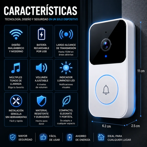 Image of Timbre de Seguridad Smart con Camara